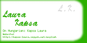 laura kapsa business card
